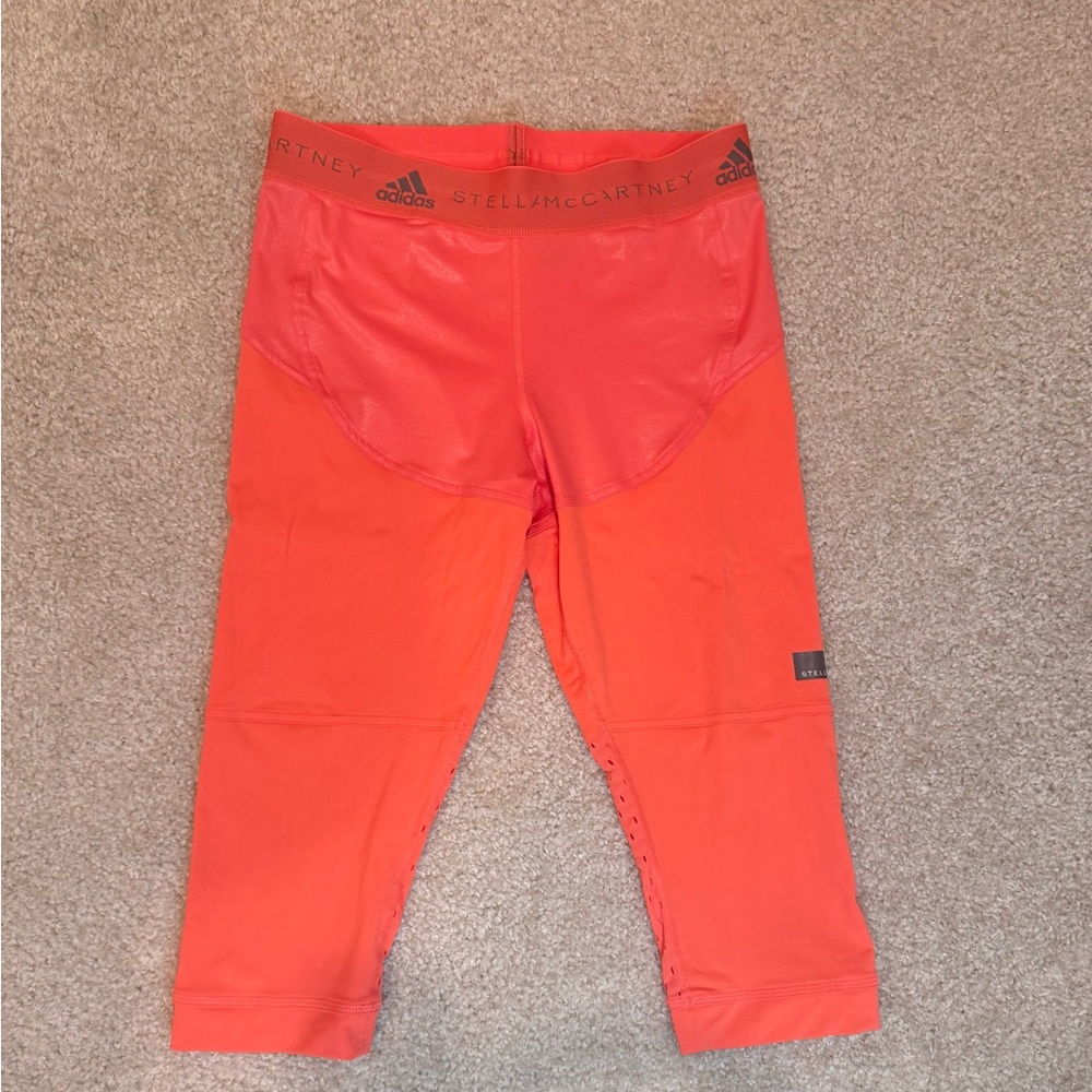 Salmon Orange Coral Adidas Stella McCartney Women’s Leggings Size M